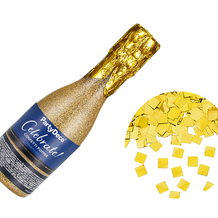 Goldene Konfettikanone Champagner 20,5cm