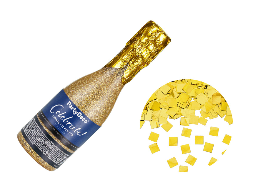 Goldene Konfettikanone Champagner 20,5cm