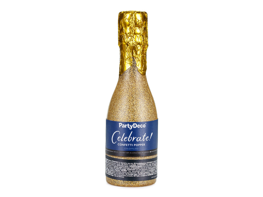 Goldene Konfettikanone Champagner 20,5cm