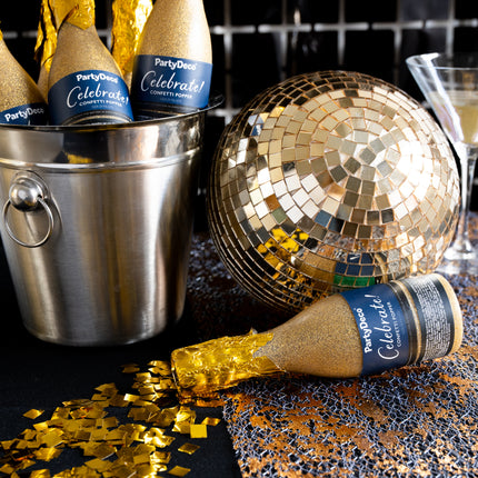 Goldene Konfettikanone Champagner 20,5cm