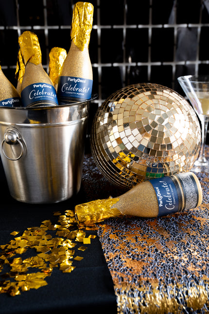 Goldene Konfettikanone Champagner 20,5cm