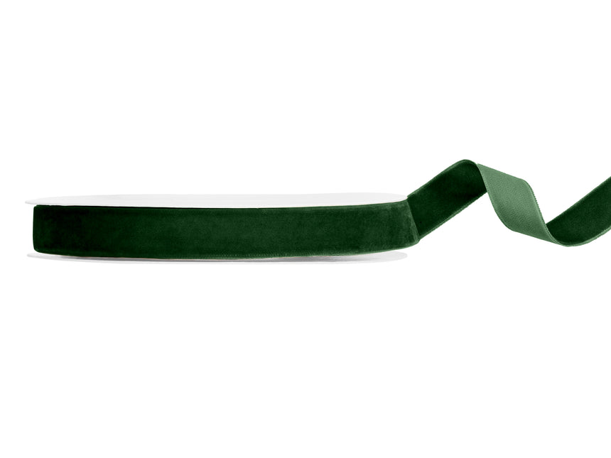 Grünes Farbband Velours 10m