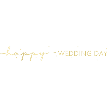 Happy Wedding Day Banner 2.74m