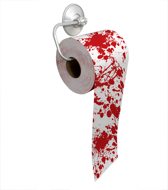 Halloween Toilettenpapier mit Blut