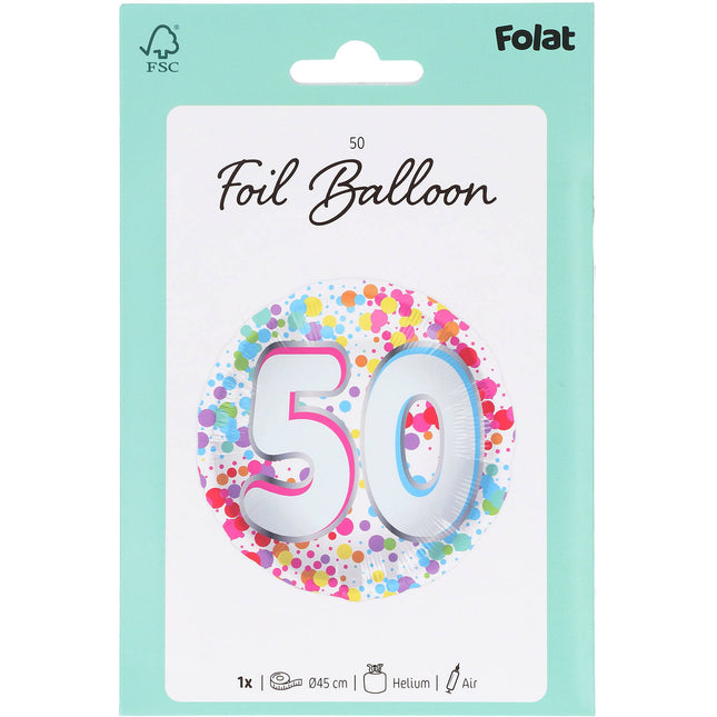 50 Jahre Heliumballon leer 45cm