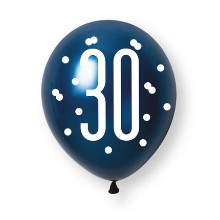 30 Jaar Ballonnen 30cm 6st