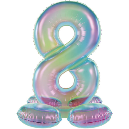 8 Jahre Figur Ballon Standard Holographisch Leer 72cm