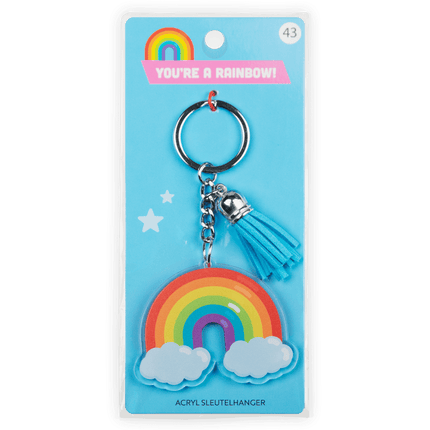 Acryl Sleutelhanger Regenboog van Paper Dreams koop je bij Partywinkel