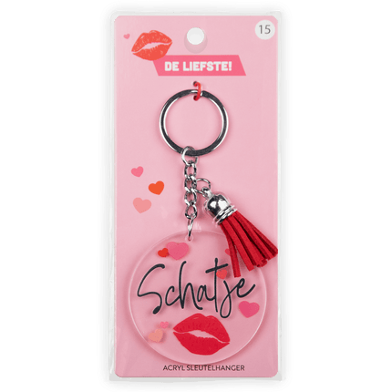 Acryl sleutelhanger Schatje van Paper Dreams koop je bij Partywinkel