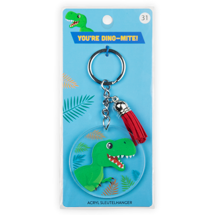 Acryl-Schlüsselanhänger Dino