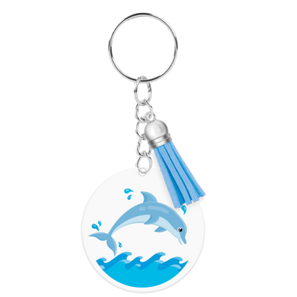 Acryl-Schlüsselanhänger Delfin