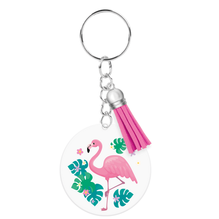 Acryl-Schlüsselanhänger Flamingo