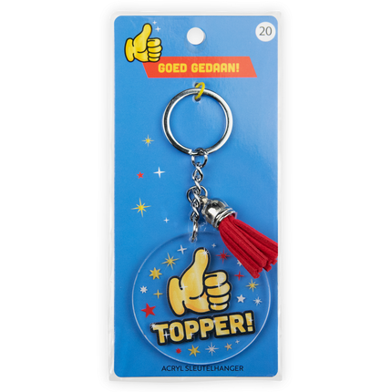 Acryl-Schlüsselanhänger „Topper“