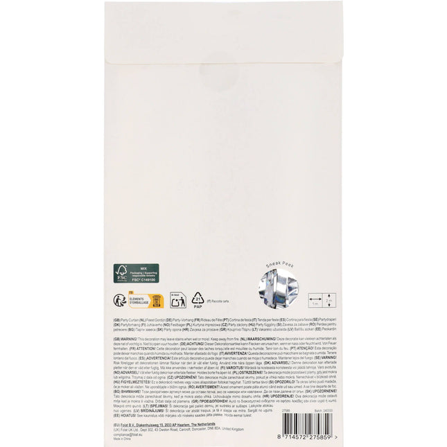 Silberner Türvorhang 2m