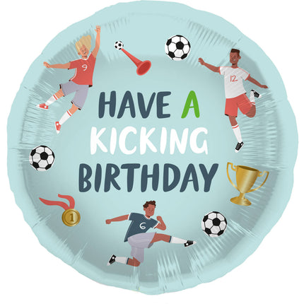 Fußball Heliumballon Have A Kicking Birthday Leer 45cm