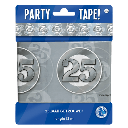 Afzetlint 25 Jaar Getrouwd 12m van Paper Dreams koop je bij Partywinkel