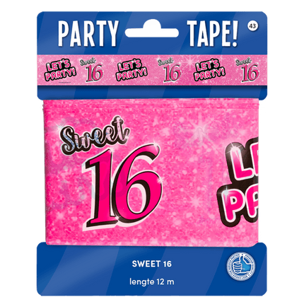 Afzetlint Sweet 16 12m van Paper Dreams koop je bij Partywinkel