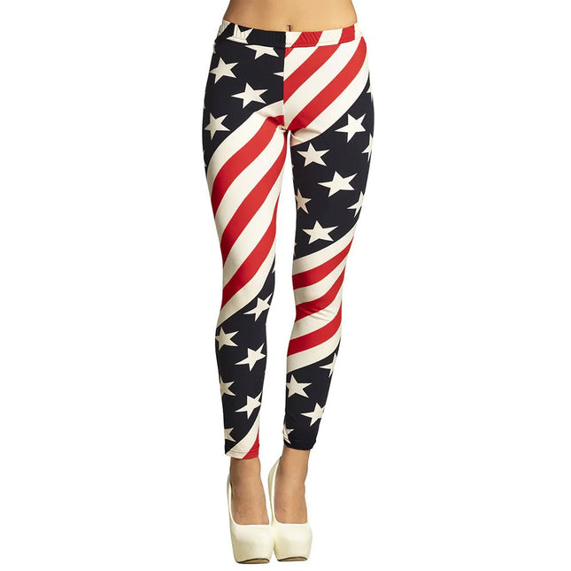 Amerika Legging Dames van Boland koop je bij Partywinkel