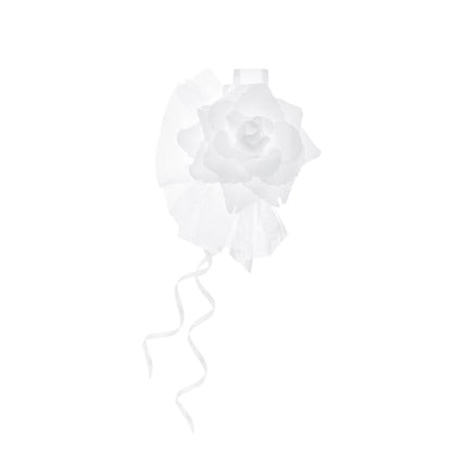Autodecoratie Bloem Wit 14cm 4st van Partydeco koop je bij Partywinkel