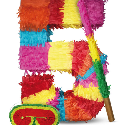 Zahl 5 Piñata-Set, 3-teilig, 45 cm