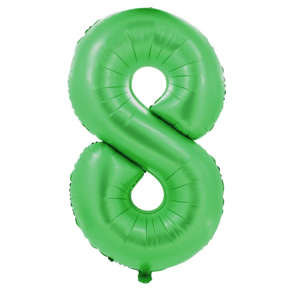 8 Jahre Zahlenballon Grün 1 m