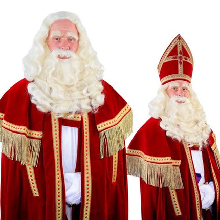 Sinterklaas Falscher Bart Blond Lang
