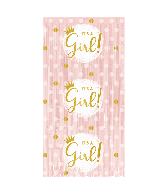 Babyshower Deurgordijn It'S A Girl 2m - Partywinkel - 8716764238956