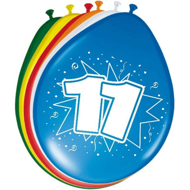 Ballonnen 11 Jaar 30cm 8st - Partywinkel - 8714572082112