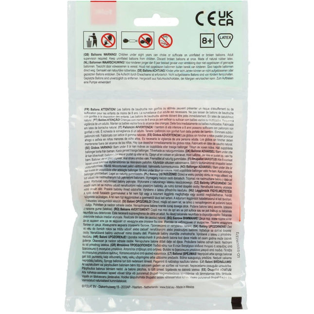Ballonnen 30 Jaar Gekleurd 23cm 8st van Folat koop je bij Partywinkel