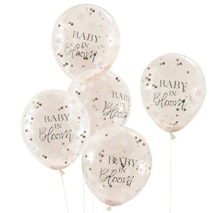 Ballonnen Baby In Bloom 30cm 5st van Ginger Ray koop je bij Partywinkel