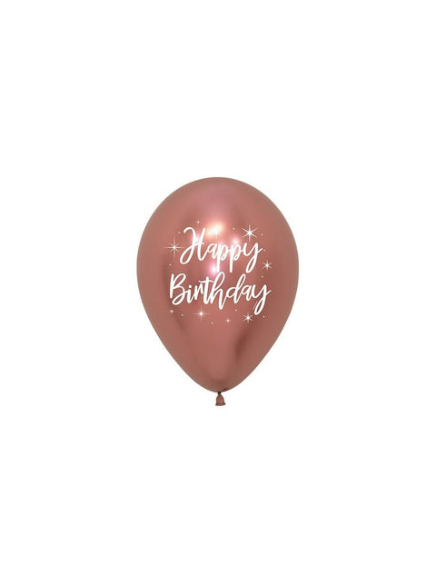 Ballonnen Happy Birthday Radiant Reflex Mix 25st van Sempertex koop je bij Partywinkel