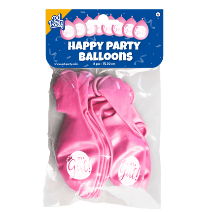 Ballonnen It'S A Girl 30cm 8st van Paper Dreams koop je bij Partywinkel