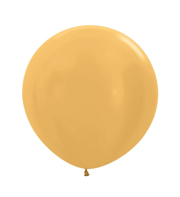 Ballonnen Metallic Gold 61cm 10st van Sempertex koop je bij Partywinkel
