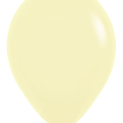 Ballonnen Pastel Matte Yellow 30cm 12st van Sempertex koop je bij Partywinkel
