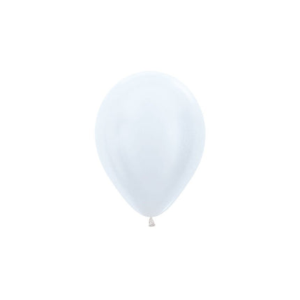 Ballonnen Pearl White 12cm 50st van Sempertex koop je bij Partywinkel