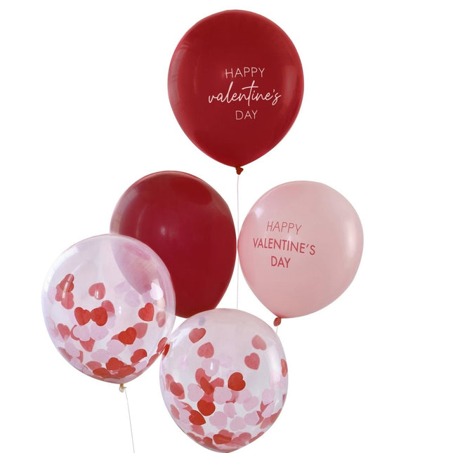 Ballonnen Set Happy Valentine'S Day 30cm van Ginger Ray koop je bij Partywinkel