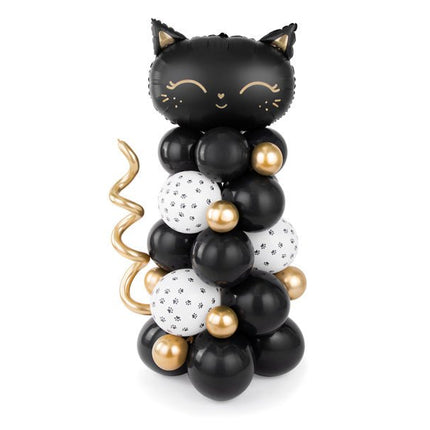 Ballonnenpilaar Kat Zwart 1,4m van Partydeco koop je bij Partywinkel