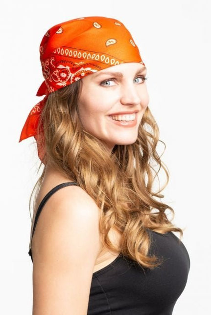 Bandana Traditioneel Oranje 55cm van Partychimp koop je bij Partywinkel