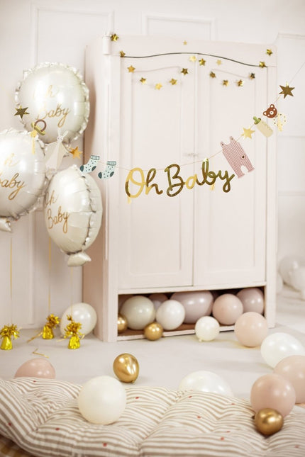 Banner Oh Baby 2,5m van Partydeco koop je bij Partywinkel