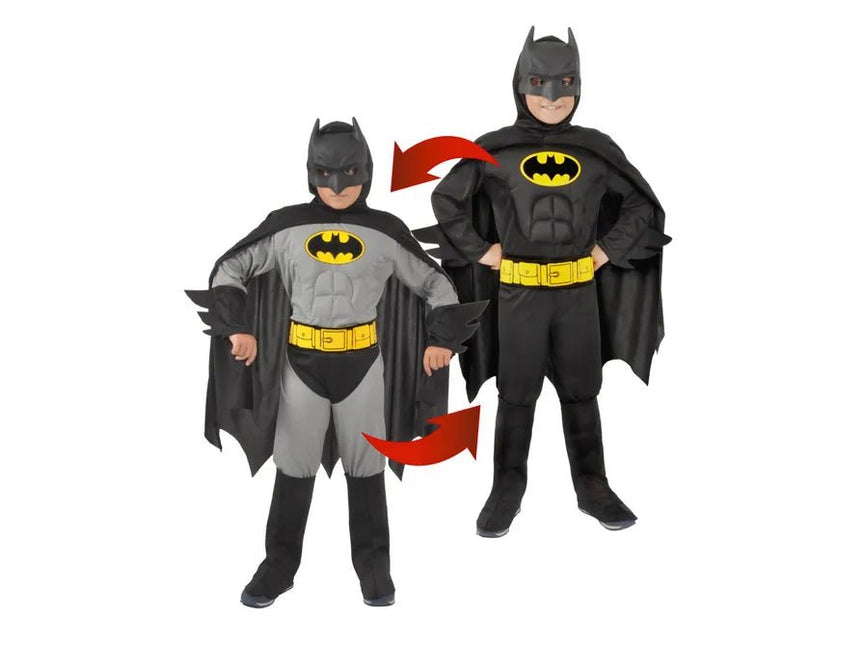Batman Costume Reversible Grigio/Nero C/Muscoli Kind van Ciao International koop je bij Partywinkel