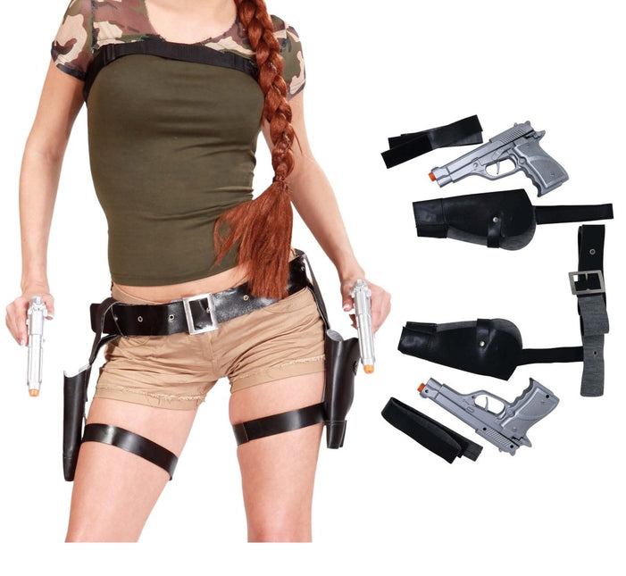 Beenholsters Tomb Raider en Pistolen - Partywinkel - 8434077181300