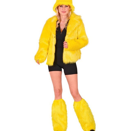 Beenwarmers Pluche Geel van Widmann koop je bij Partywinkel