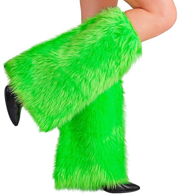 Beenwarmers Pluche Neon Groen van Widmann koop je bij Partywinkel