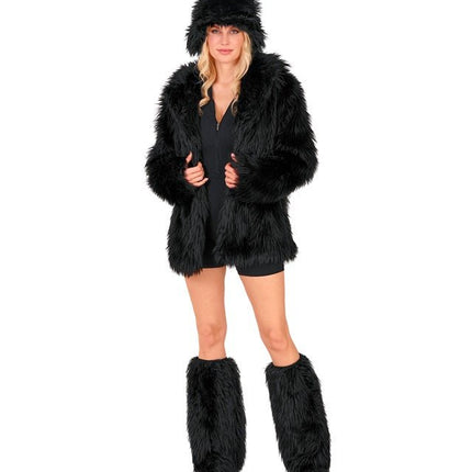 Beenwarmers Pluche Zwart van Widmann koop je bij Partywinkel