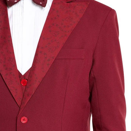 Beetlejuice Bruidegom Kostuum Heren Donkerrood 4-delig van OppoSuits koop je bij Partywinkel