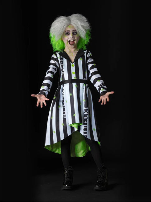 Beetlejuice Kostuumjurk met Dipped Hem Rok van Smiffys koop je bij Partywinkel