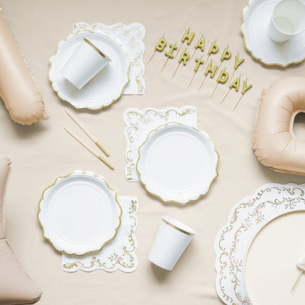 Beige Kaars Roze 14cm 12st van Partydeco koop je bij Partywinkel