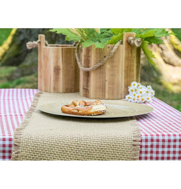 Beige Lint Jute 10Cm 3m van CHAKS koop je bij Partywinkel