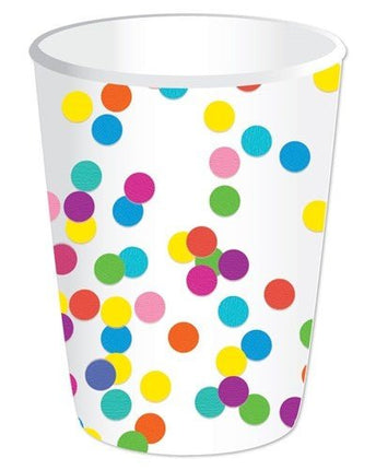 Bekers Confetti 250ml 8st van Haza Witbaard koop je bij Partywinkel