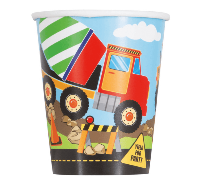 Bekers Construction Party 266ml 8st - Partywinkel - 11179007493